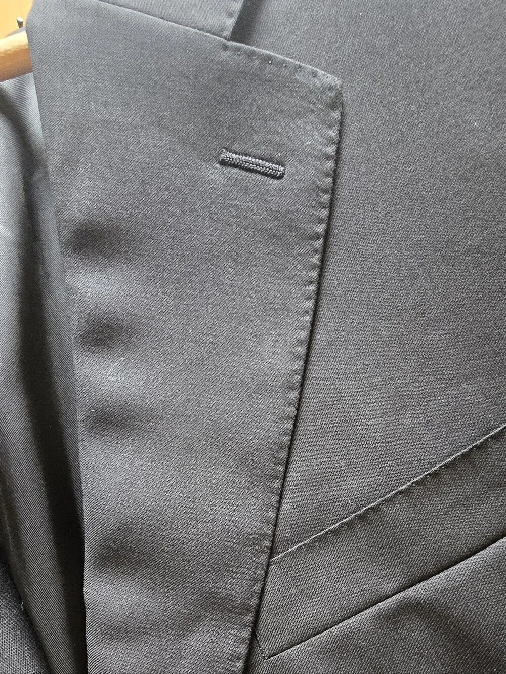 CANALI Italy Blazer Sport Coat 2-Button Jacket 46S-US 56C-EU Black Wool